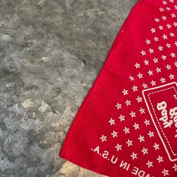 Vintage 90s OshKosh B’gosh 100 Years Handkerchief Bandana Scarf Cotton USA Red - Picture 9 of 12